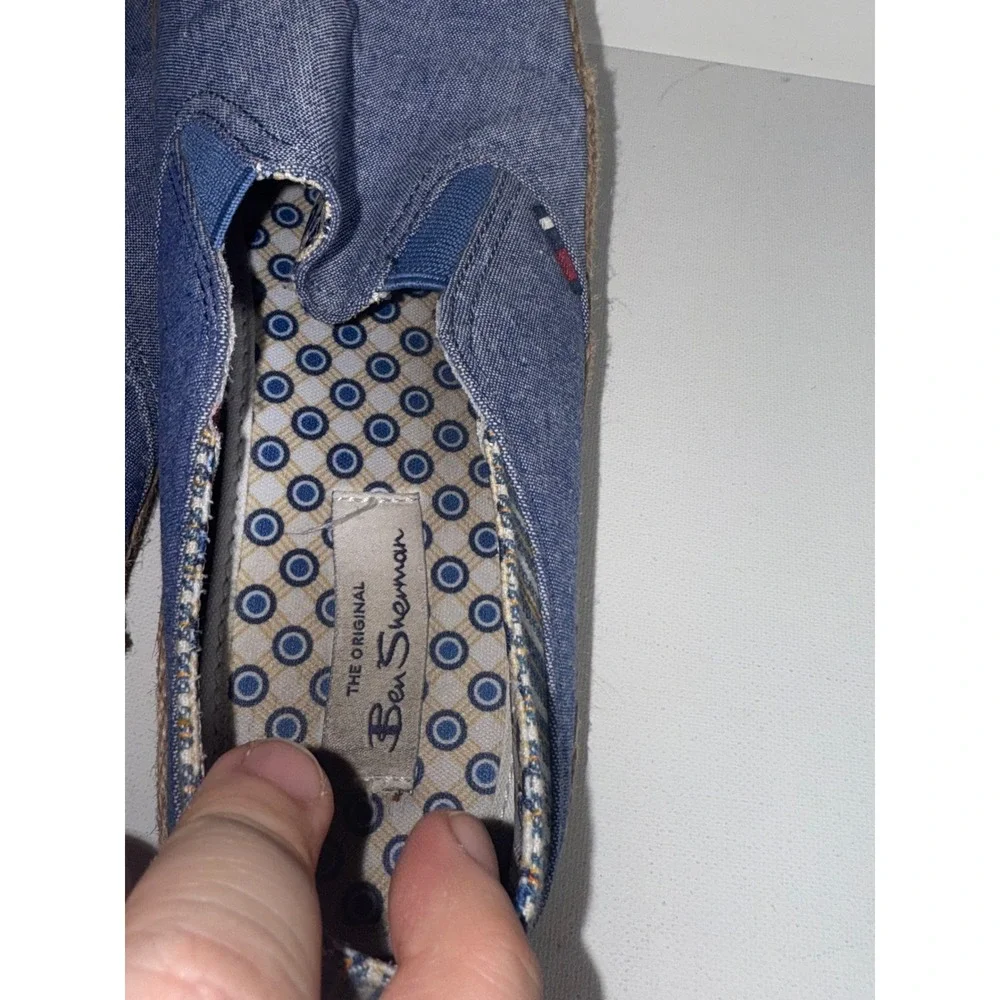 Ben Sherman Prill Heel Slip BNMS19001 Mens Blue Canvas Lifestyle Sneakers Sz 10